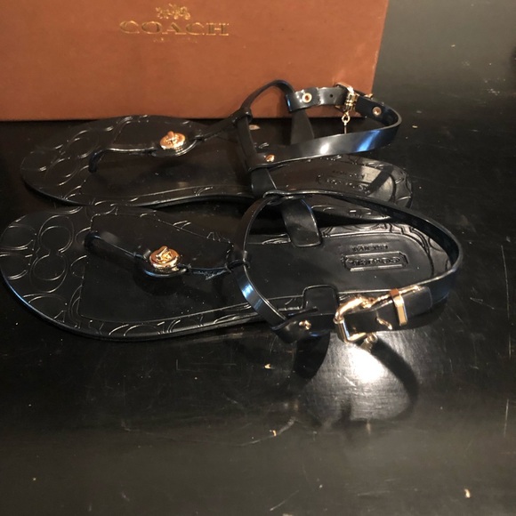 COACH NWT SANDALS BLACK JELLY Size-8 - Picture 3 of 6